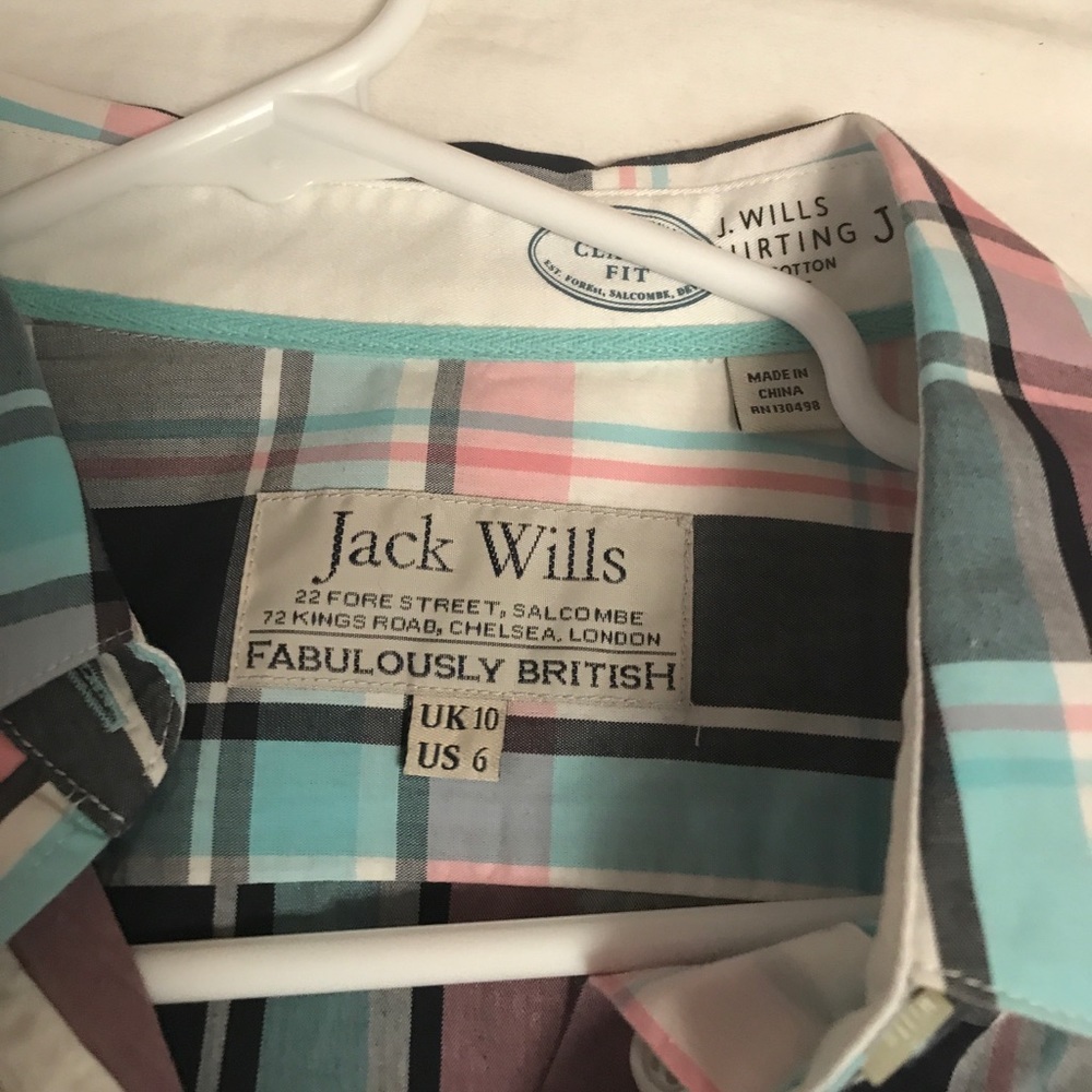 Jack Willis plaid womens button down - Picture 3 of 3